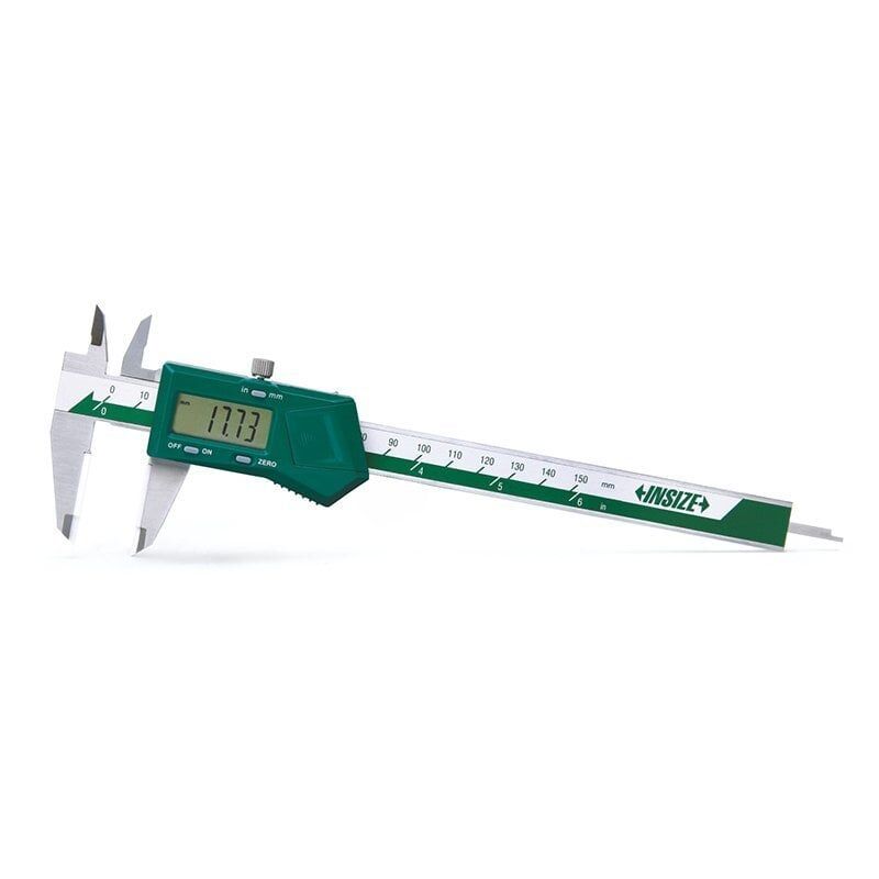 Insize 1193 Seramik Ölçme Ağızlı Dijital Kumpas Sürme Tekerleksiz - 0.01mm - 0-200mm/0-8''