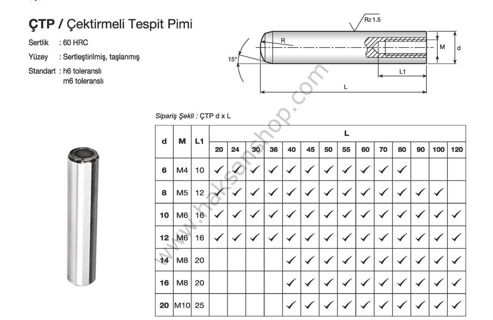 Çektirmeli Tespit Pimi