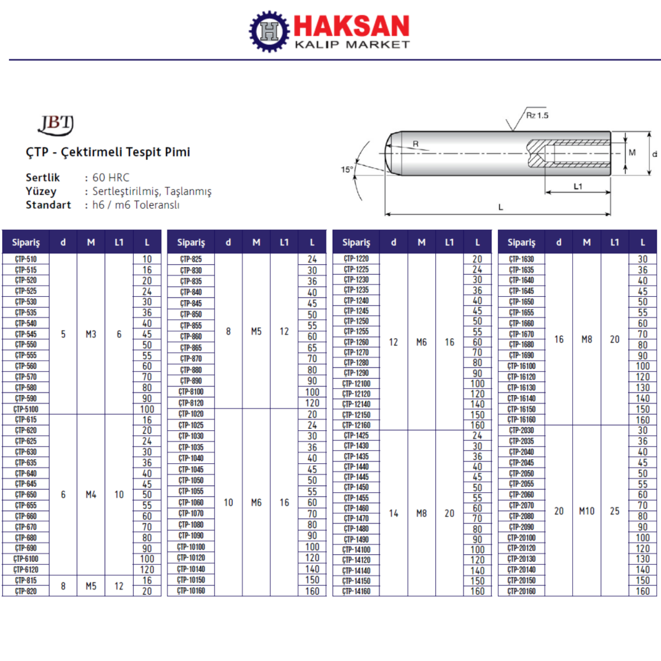 Çektirmeli Tespit Pimi