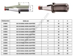 ISO Tipi Kamalı Konik Takım Tutucu-Mors Adaptörü ISO30 MK1X50