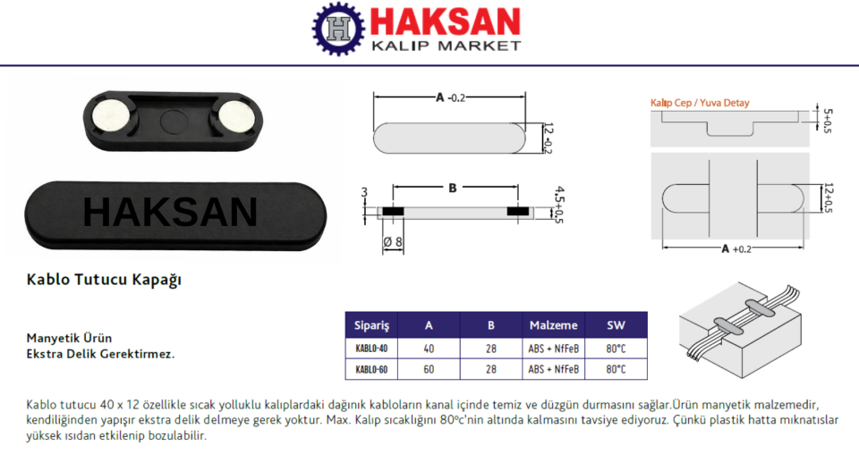 Kablo Tutucu Kapağı