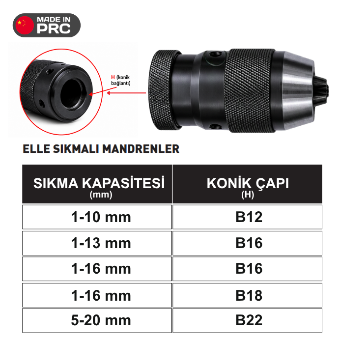 EKONOMİK ELLE SIKMALI MANDREN