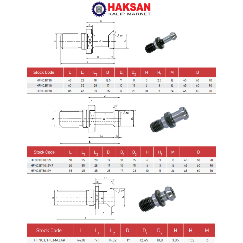 CNC TAKIM TUTUCU ÇEKTİRME CİVATASI - PULSTUD