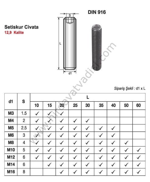 Setskur Civata 3 - 12