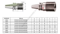 BT Tipi Emniyetli Kılavuz Takım Tutucu Kılavuz Çekme Adaptörü BT40 M2-M14