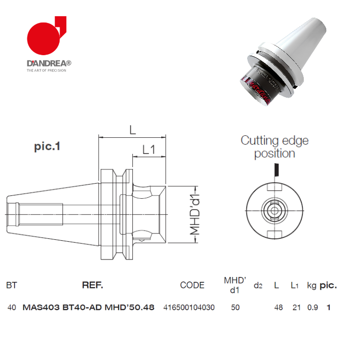 DANDREA MAS403 BT40-AD MHD’50.48 TUTUCU