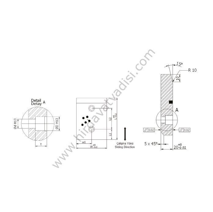 Grafitli Sürtünme Plakası - H80.01 80 - 200