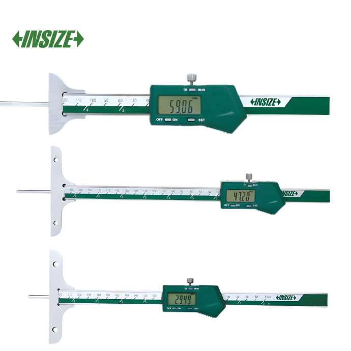 Insize 1148 Dijital Derinlik Kumpası (Yuvarlak Çubuklu)