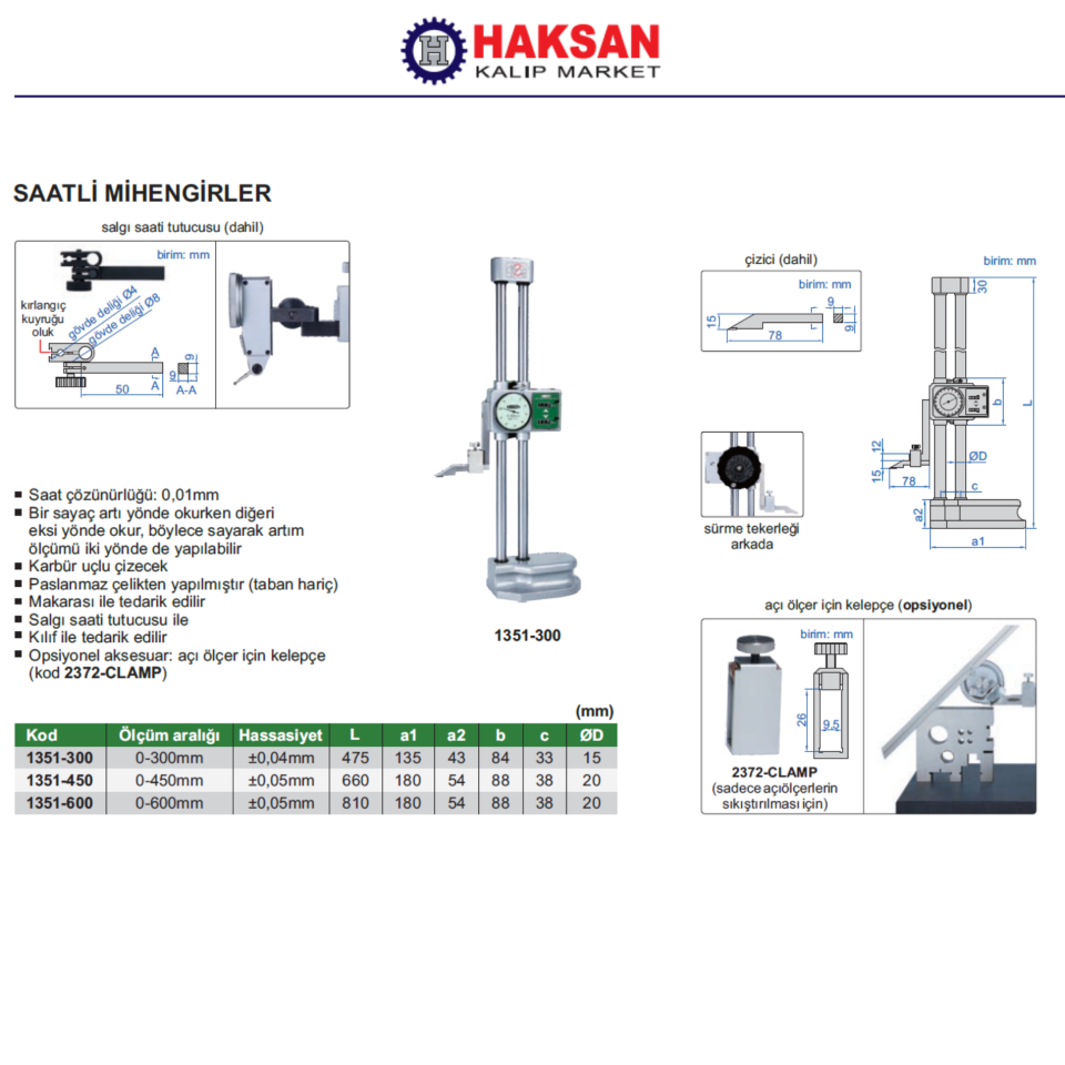 Insize 1351 Saatli Mihengir