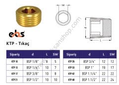 Kör Tapa Su Yolluk Tıkacı 1 - 19