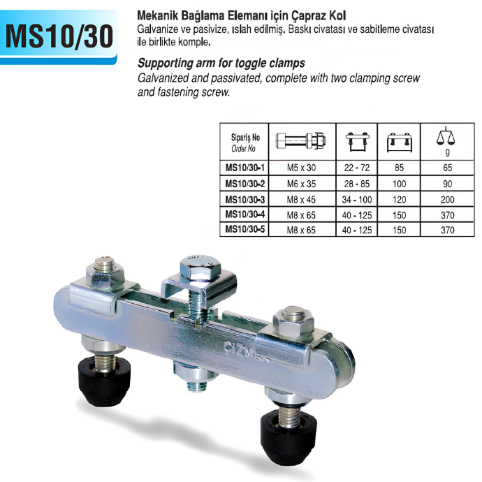 MS10/30 MEKANİK BAĞLAMA İÇİN ÇAPRAZ KOL