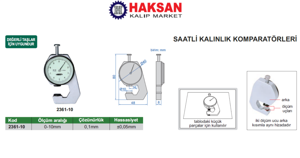 Insize 2361 Kalınlık Komparatörü