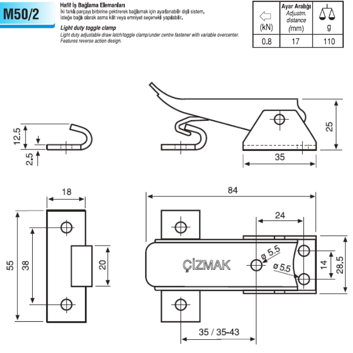 ÇİZMAK M50/2 HAFİF İŞ BAĞLAMA
