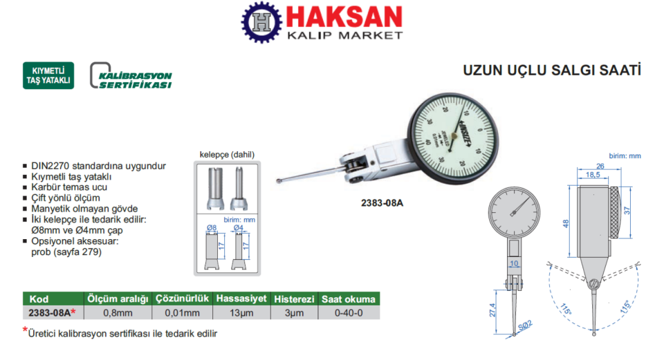 Insize 2383 Uzun Problu Salgı Saati