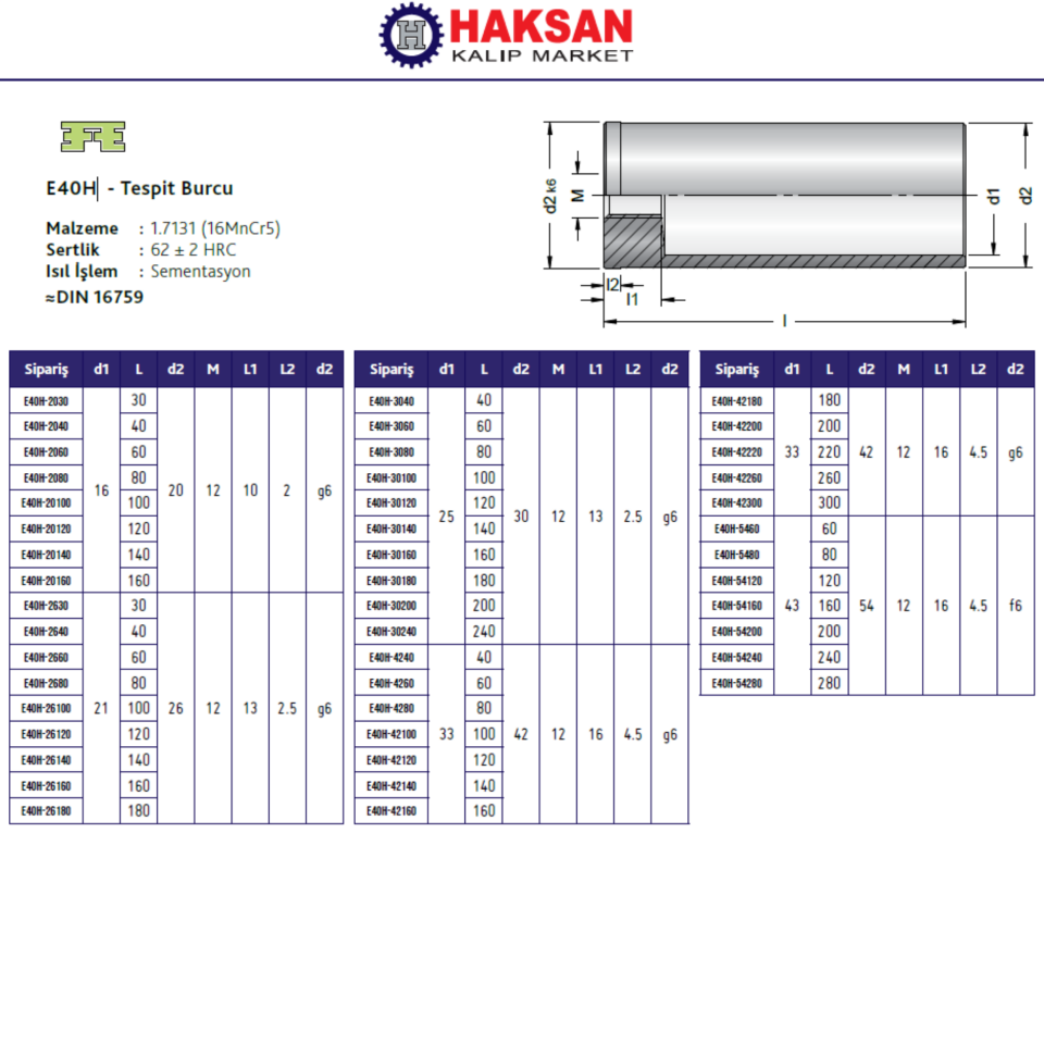 TESPİT BURCU (HASCO) TB-E40H