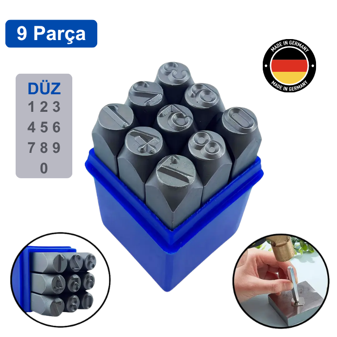 TERS-DÜZ ÇELİK RAKAM TAKIMI DÜZ - 10