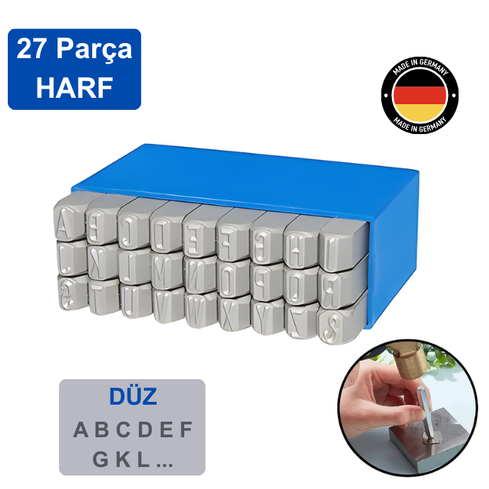 TERS-DÜZ ÇELİK HARF TAKIMI DÜZ - 12