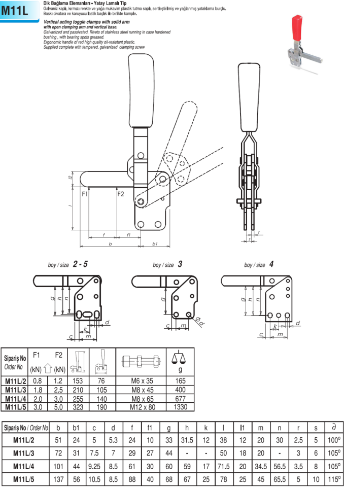 ÇİZMAK M11L DİK BAĞLAMA (LAMALI)