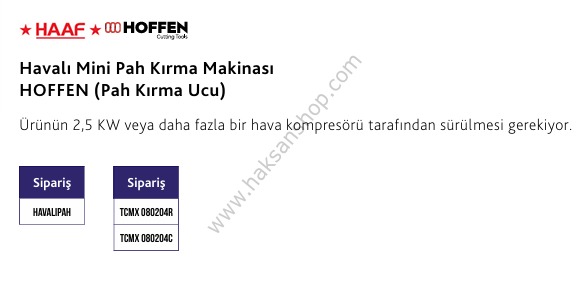 Havalı Mini Pah Kırma Makinesi HOFFEN (Pah Kırma Ucu)