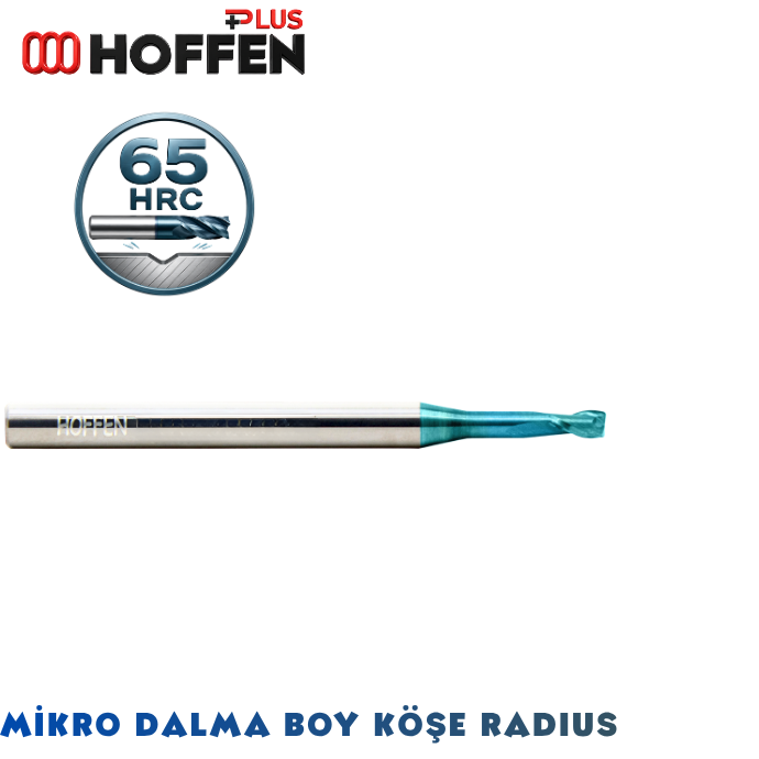 65HRC 2 AĞIZLI KÖŞE RADİUS DALMA BOYLU KARBÜR FREZE NANO BLUE