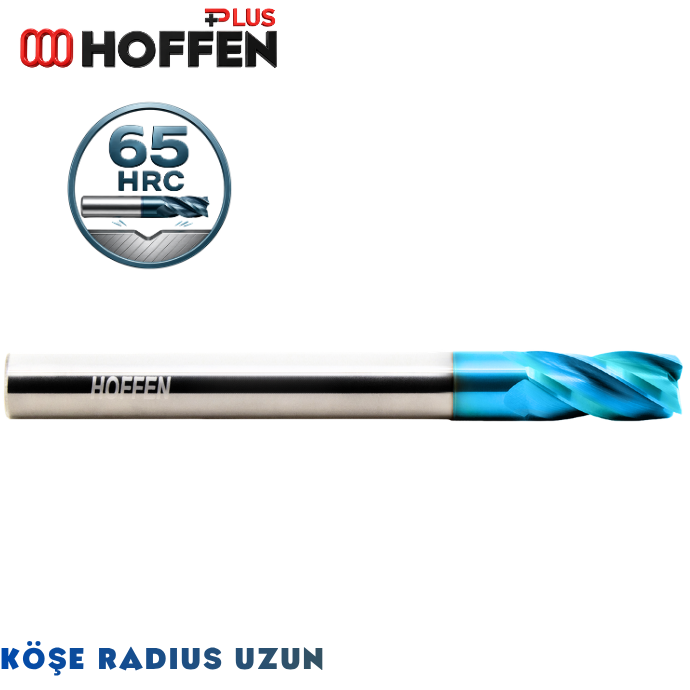 65HRC 4 AĞIZLI UZUN KÖŞE RADİUS FREZE NANO BLUE