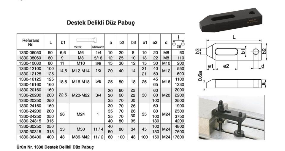 Nr.1330 Destek Delikli Düz Pabuç