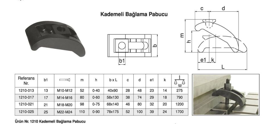 Nr.1210 Kademeli Bağlama Pabucu