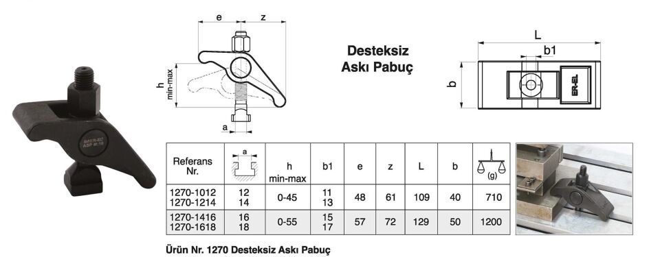 Nr.1270 Desteksiz Askı Pabuç