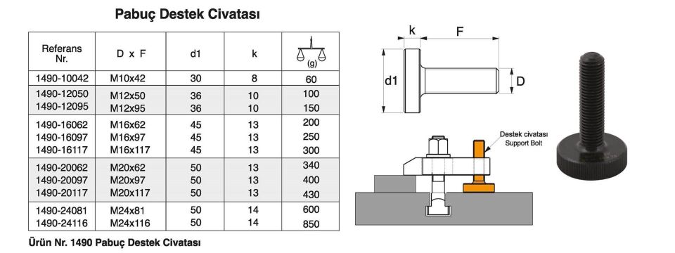 Nr.1490 Şapkalı Yükseltici