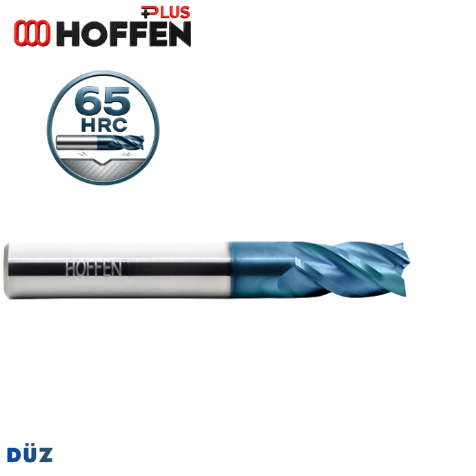 65HRC 4 AĞIZLI DÜZ KARBÜR FREZE NANO BLUE