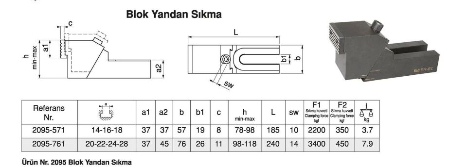  Nr.2095 Blok Yandan Sıkma - Üstten
