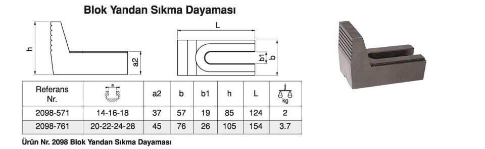 Blok Yandan Sıkma Dayaması - Üstten
