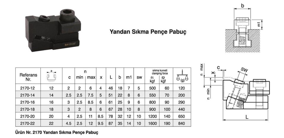 Nr.2170 Yandan Bağlama Pençe Pabuç
