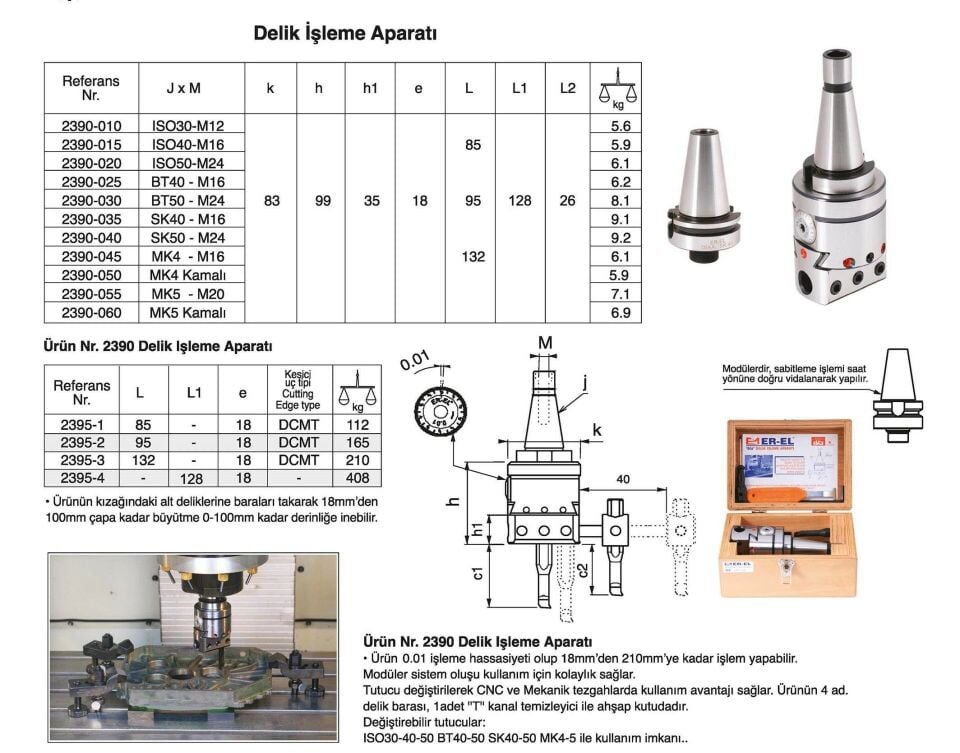 EREL DELİK İŞLEME APARATI 0.01 2390