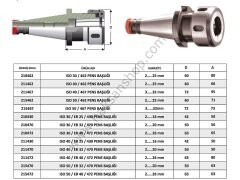 ISO Tipi Takım Tutucu Pens Başlığı