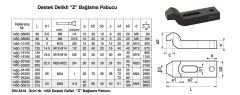 Nr. 1450 Destek Delikli Z-Bağlama Pabucu-Çeneli ''Z'' Pabuç M 10 - 100
