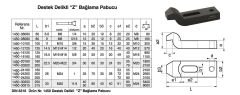 Nr. 1450 Destek Delikli Z-Bağlama Pabucu-Çeneli ''Z'' Pabuç M 16 - 125