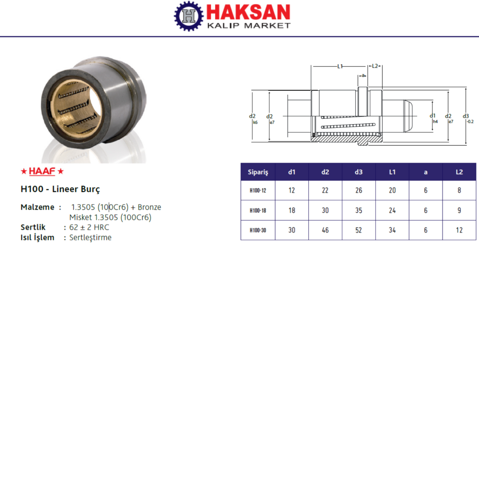 HAAF - LİNEER BURÇ - H 100
