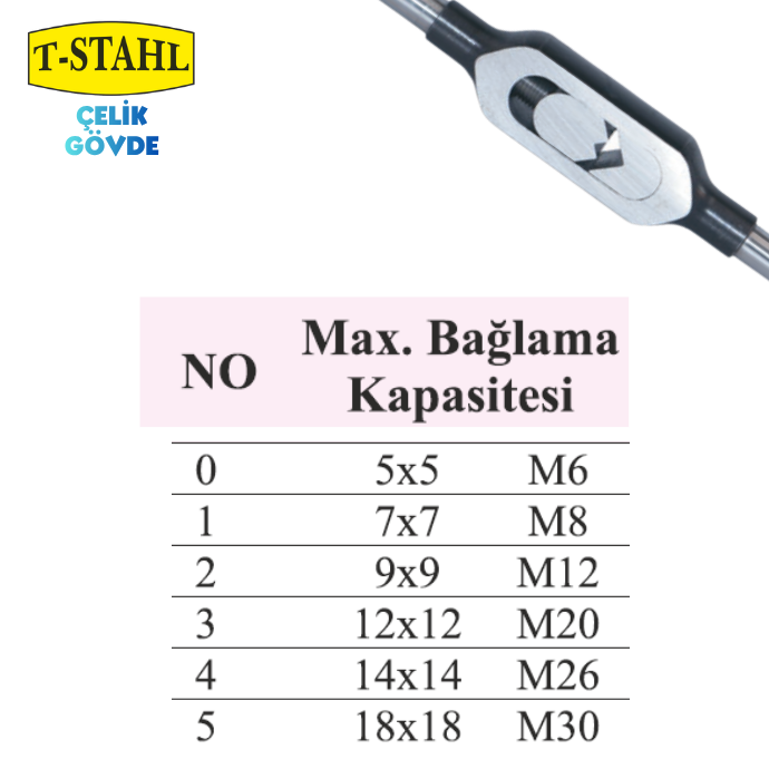 T-STAHL ÇELİK GÖVDE KILAVUZ KOLU