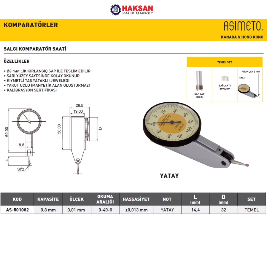 ASIMETO SALGI KOMPARATÖR SAATİ AS-501082