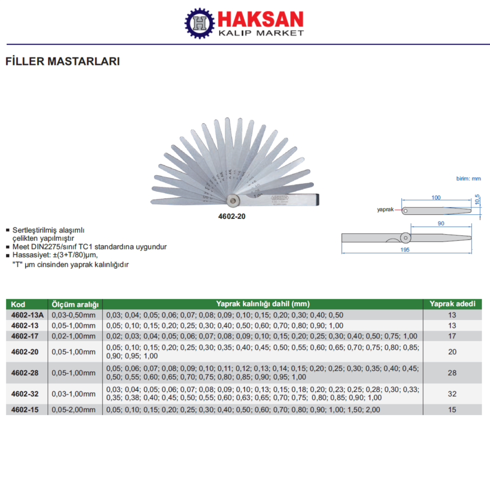 Insize 4602 Filler Çakısı