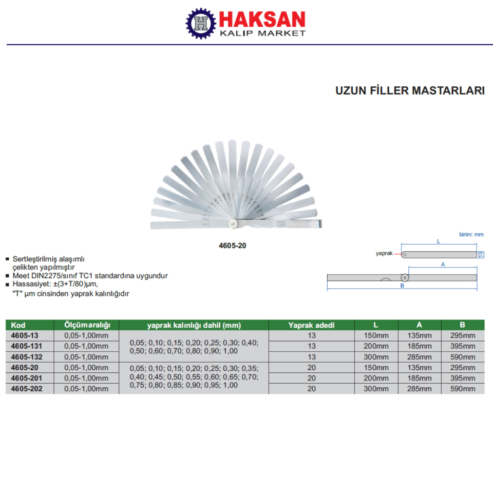 Insize 4605 Uzun Filler Çakısı