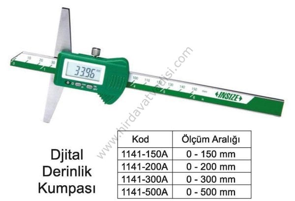 Insize 1141 Dijital Derinlik Kumpası (Standart Model)