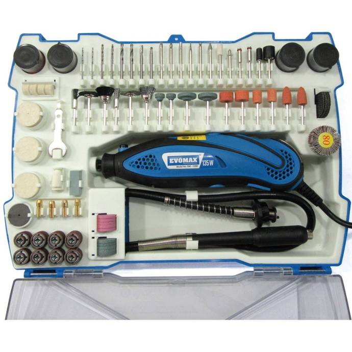 EVOMAX DM 135D MİNİ TAŞLAMA SET 190 PARÇA