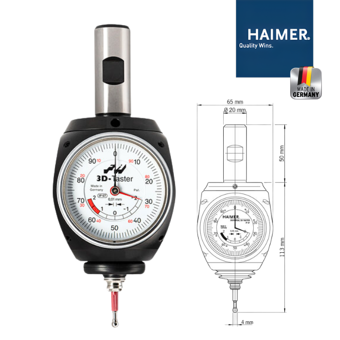 Haimer Mekanik 3D Tester ve Yedek Uçlar MEKANİK 3D TESTER
