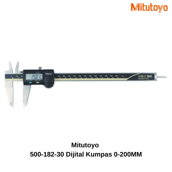Mitutoyo Dijital Kumpas (Standart Model) 500-182-30 (0-200mm)