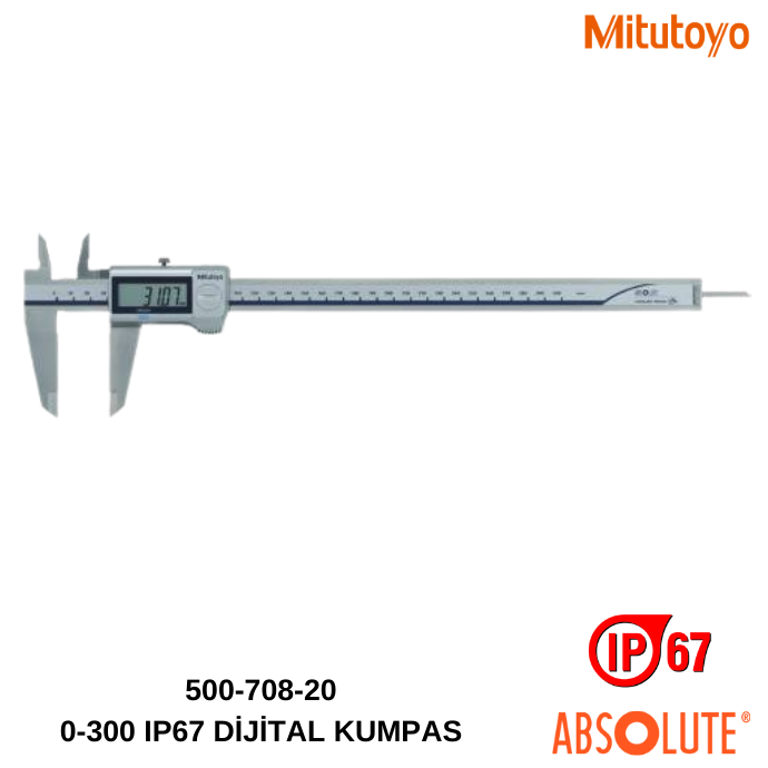 Mitutoyo Dijital Kumpas (IP67) 500-708-20 (0-300mm)