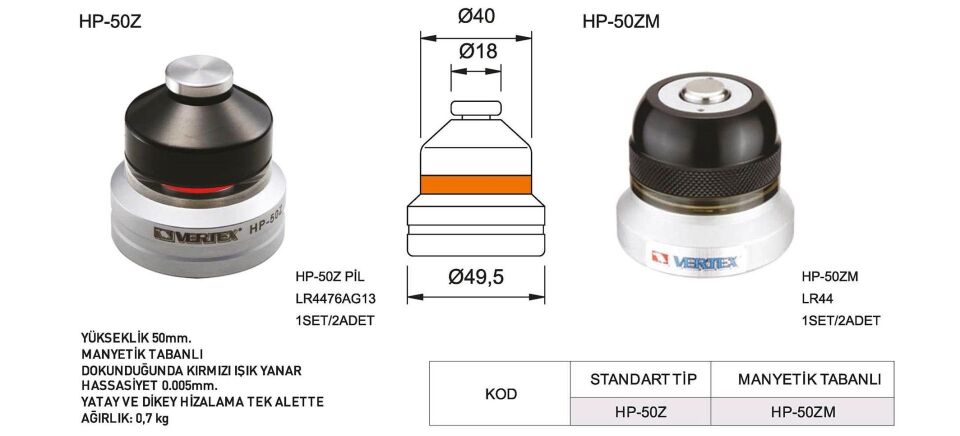 HP-50 ZM Takım Boyu Ayarlama Aparatı