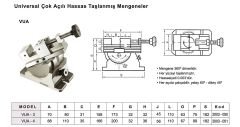 VUA Serisi / Yatay Dikey-Açılı Taşlanmış Hassas Mengene