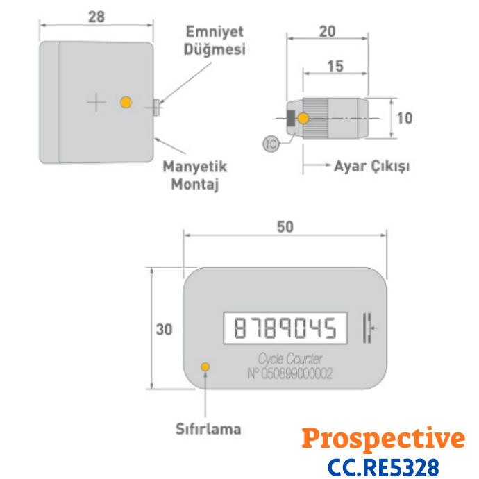 DİJİTAL KALIP SAYACI (MANYETİK)